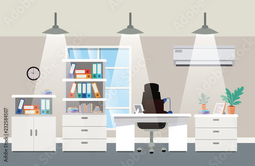 modern office boss scene