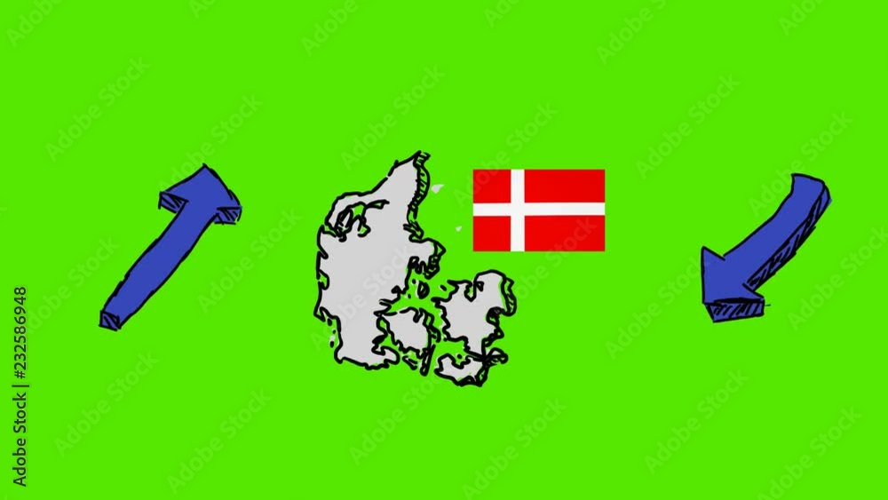 Denmark - Hand Drawn Animation - 2D Drawing Denmark - Hand Drawn Animation - 2D Drawing