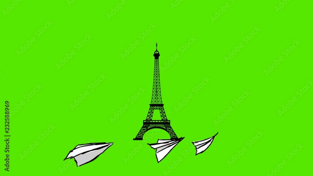 Eiffel Tower - Hand Drawn Animation - 2D Drawing
