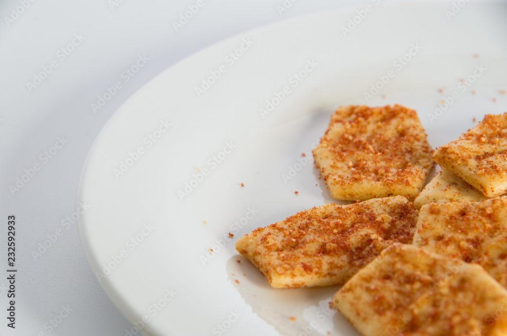 Flavoured biscuits on a plate Flavoured biscuits on a plate
