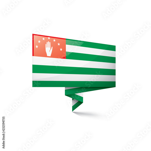Abkhazia flag, vector illustration on a white background.