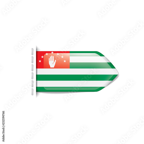 Abkhazia flag, vector illustration on a white background.