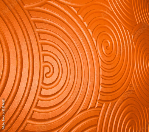 Orange color leather backgroundl or texture