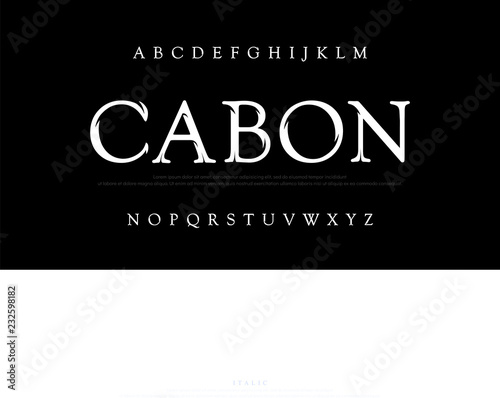 Elegant movie alphabet font. Typography classic style silver font set for logo, Poster, Invitation. vector illustrator