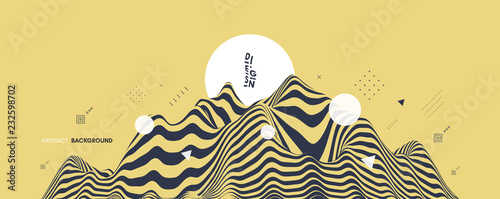 Landscape background. Terrain. Vector illustration.