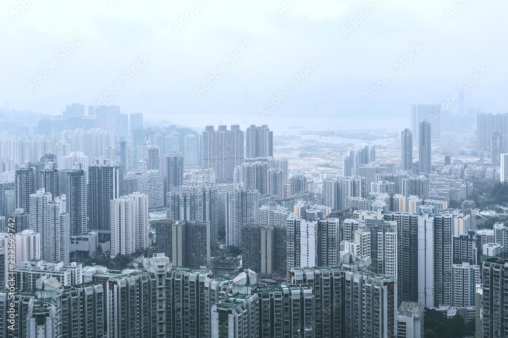 Kowloon view from Lion Rock hill
