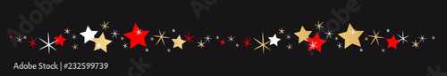 Frise étoiles fond noir
