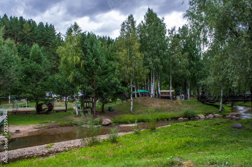 Wallpaper Mural Belokurikha river flows through the eponymous resort in the Altai mountains Torontodigital.ca