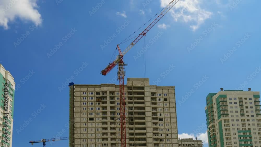 Timelapse of construction of concrete buildings Timelapse of construction of concrete buildings