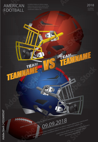 American football Poster Vector Illustration