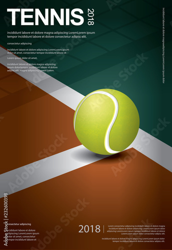 Tennis Championship Poster Vector illustration