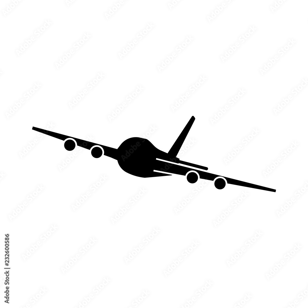 Plane monochrome icon EPS 10 Plane monochrome icon EPS 10