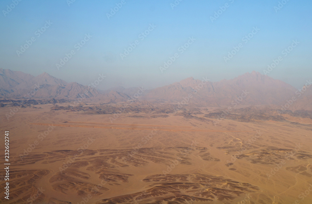 aerial view desert ,Egypt