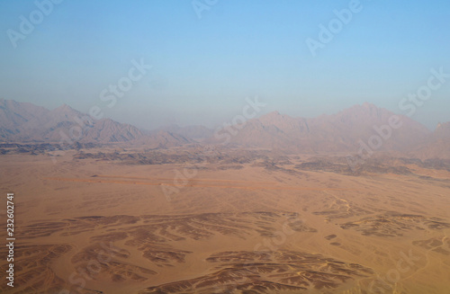 Obraz na płótnie aerial view desert ,Egypt w salonie