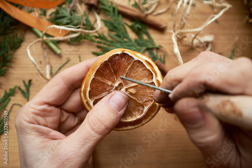 Orange slice for Xmas wreath photo