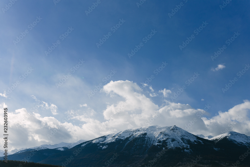 Mountaintop with Cloudy Sky Mountaintop with Cloudy Sky