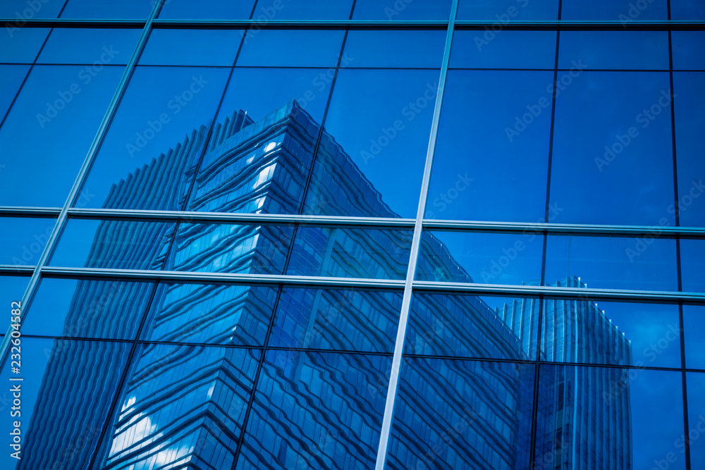 Obraz premium Urban abstract - windowed corner of office building.