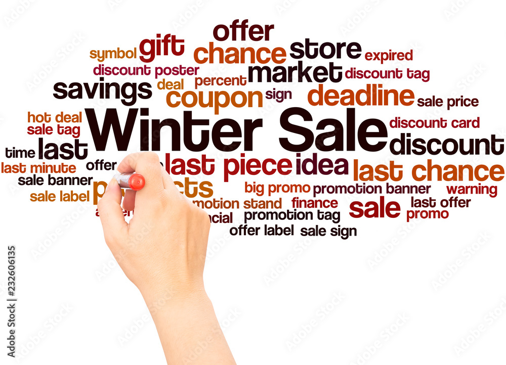 Winter Sale word cloud hand writing concept Winter Sale word cloud hand writing concept