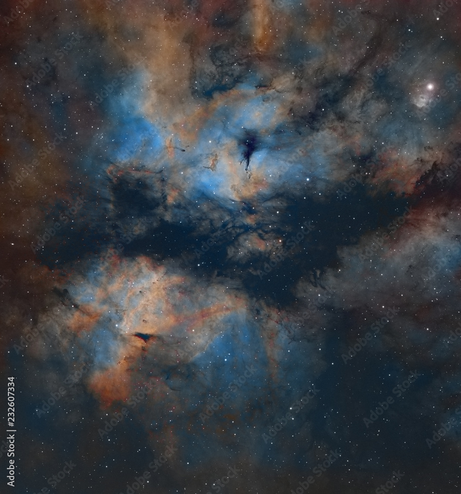 © Stocksy - IC1318 the Butterfly nebula in colour © Stocksy - IC1318 the Butterfly nebula in colour