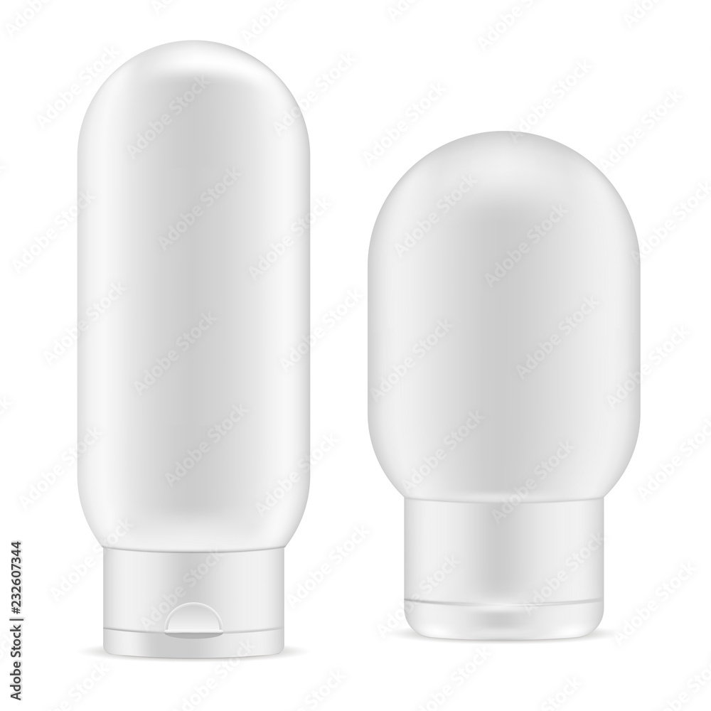 White realistic cosmetic product bottles for shampoo, gel, liquid soap, milk and other skin care products. HQ EPS10 vrctor mockup set. White realistic cosmetic product bottles for shampoo, gel, liquid soap, milk and other skin care products. HQ EPS10 vrctor mockup set.