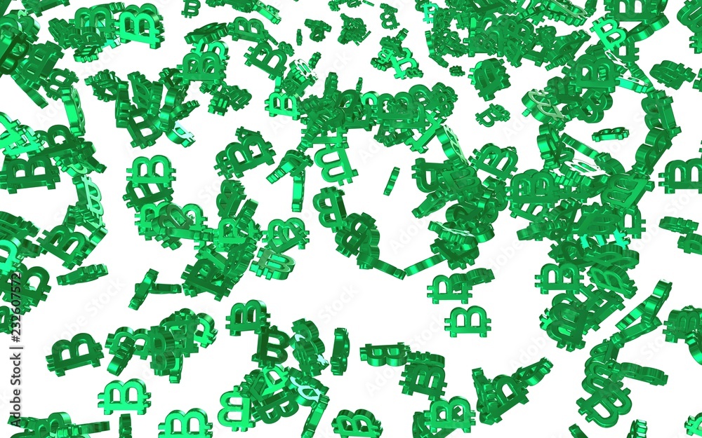 Digital currency symbol Bitcoin on a white background. Fall of bitcoin. Cryptocurrency graph on virtual screen. Business, Finance and technology concept. 3D illustration Digital currency symbol Bitcoin on a white background. Fall of bitcoin. Cryptocurrency graph on virtual screen. Business, Finance and technology concept. 3D illustration