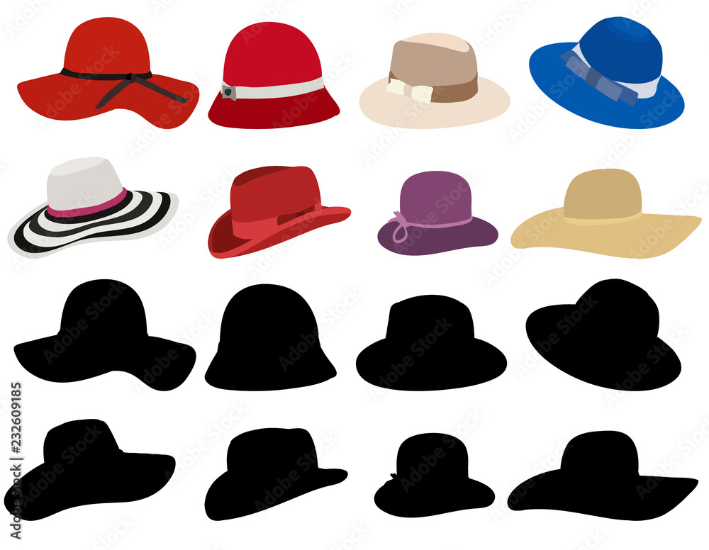 set, collection, hats for women set, collection, hats for women