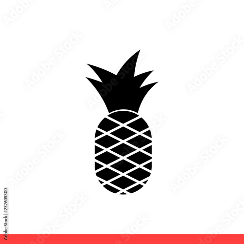 Pineapple icon vector