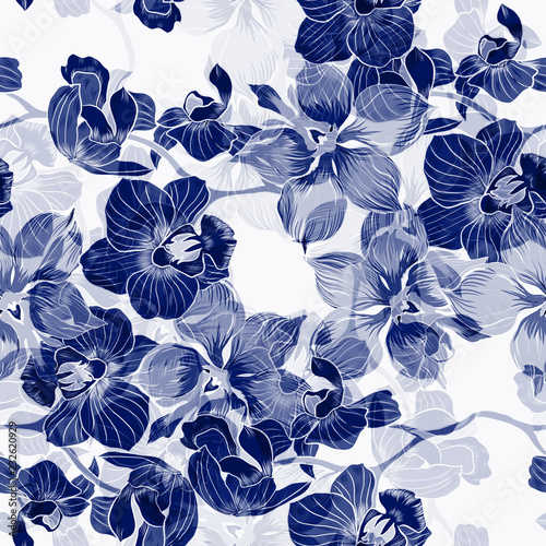 Beautiful seamless floral pattern background.