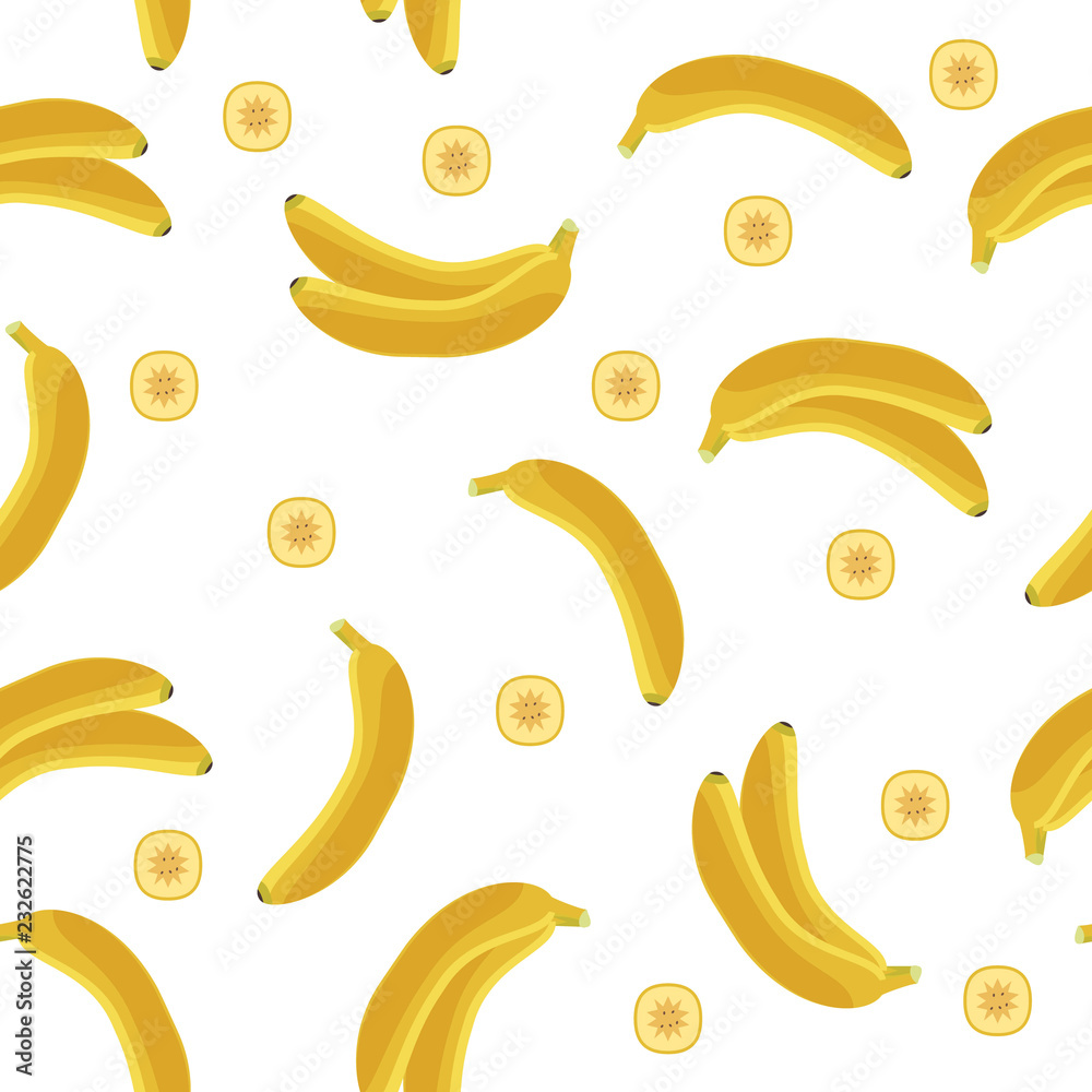 Banana pattern. Wrapping paper, gift card, poster, banner design.