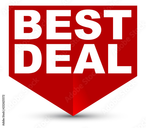 red vector banner best deal