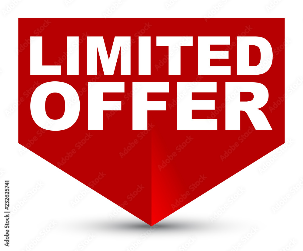 red vector banner limited offer red vector banner limited offer