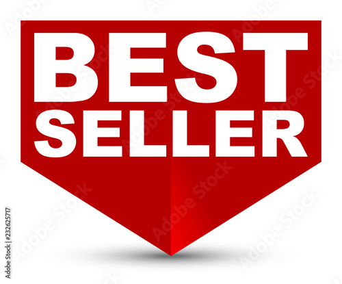 red vector banner best seller