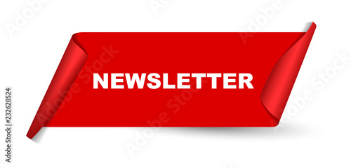 red vector banner newsletter