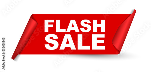 red vector banner flash sale