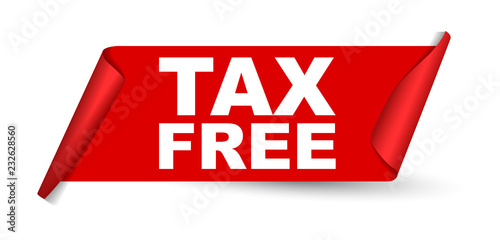 red vector banner tax free