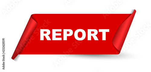 red vector banner report