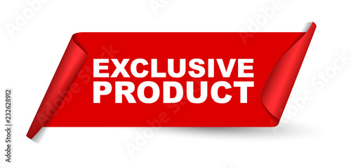 red vector banner exclusive product