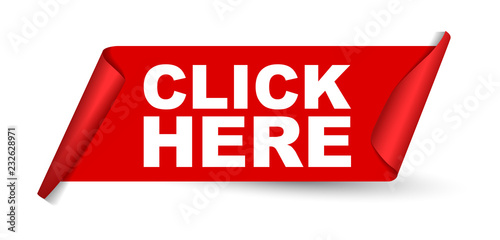 red vector banner click here