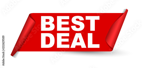 red vector banner best deal