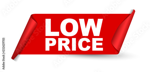 red vector banner low price