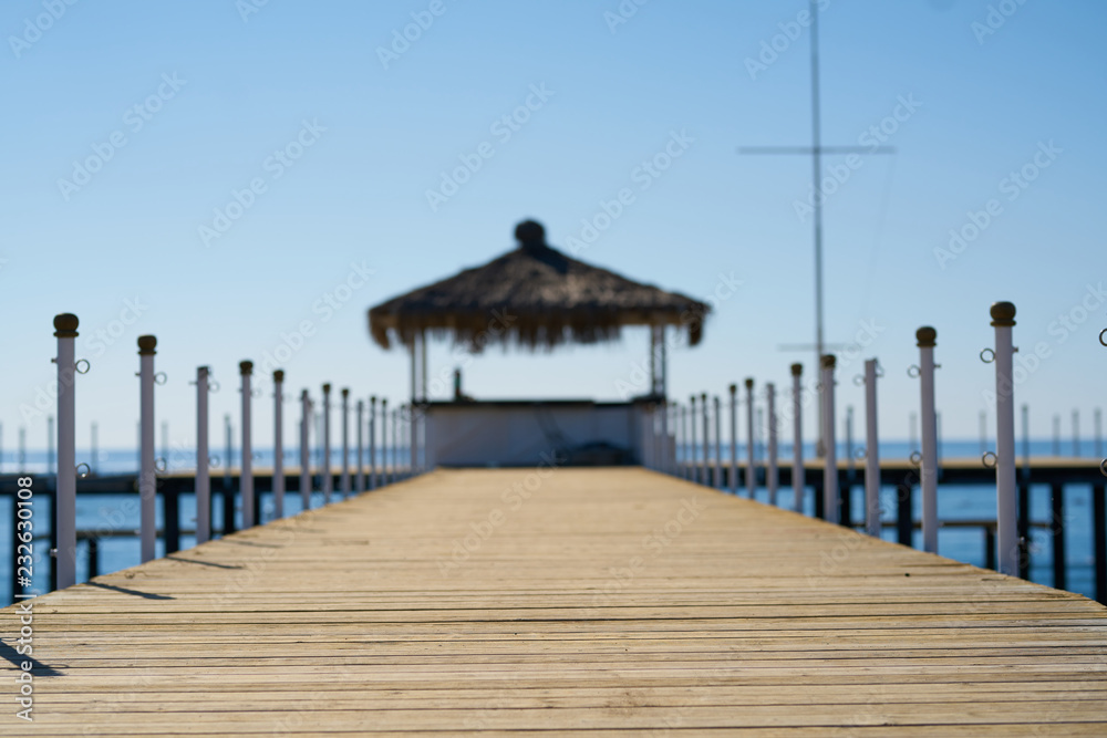 Old wooden pier background