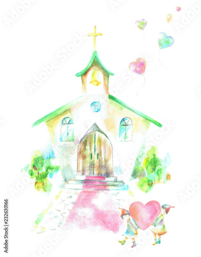 教会 小人 バルーン © Hiromidori