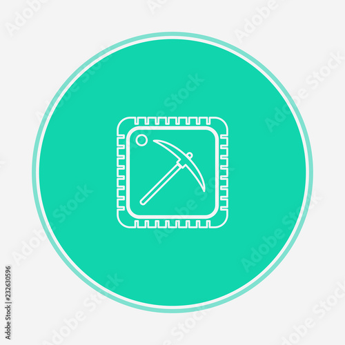 Mining cpu vector icon sign symbol