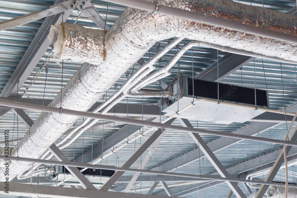 Fototapeta premium Industrial handling and conditioning suspended unit. Microclimate system