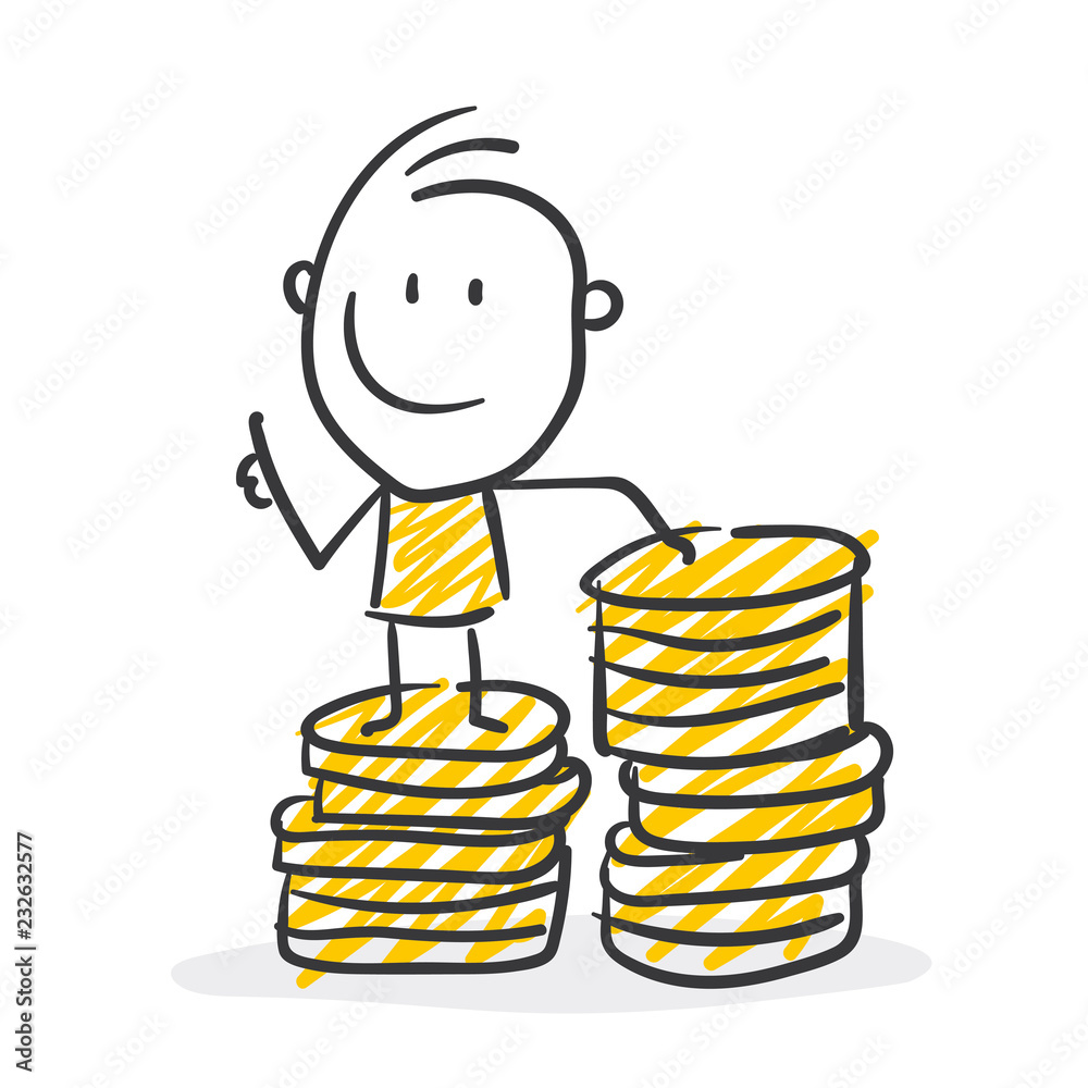 Strichfiguren / Strichmännchen: Finanzen, Geld. (Nr. 327) Strichfiguren / Strichmännchen: Finanzen, Geld. (Nr. 327)