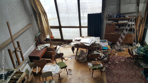 An artist's old warkshop.