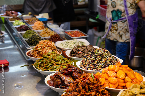 Korean buffet food market