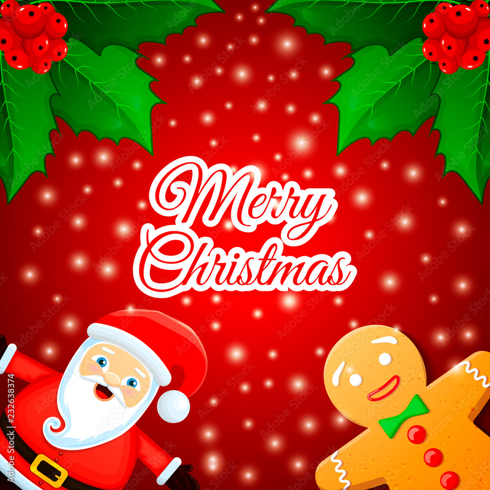 Cute Red Animated Merry Christmas Picture​