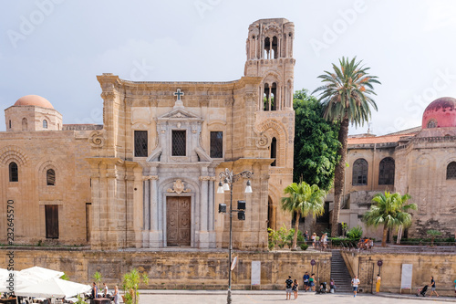 Palermo, Italy - August 2018: The Chapter Church of San Cataldo in Palermo