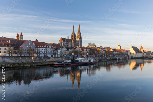 View of the St. Peter s Church and the Old Town of Regensburg